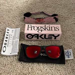 Oakley Frogskins x Jeff Staple XXV Sunglasses - New - Matte Black Prizm Ruby
